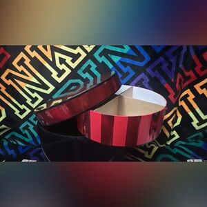 Red and Black Striped Hat Box/ Display